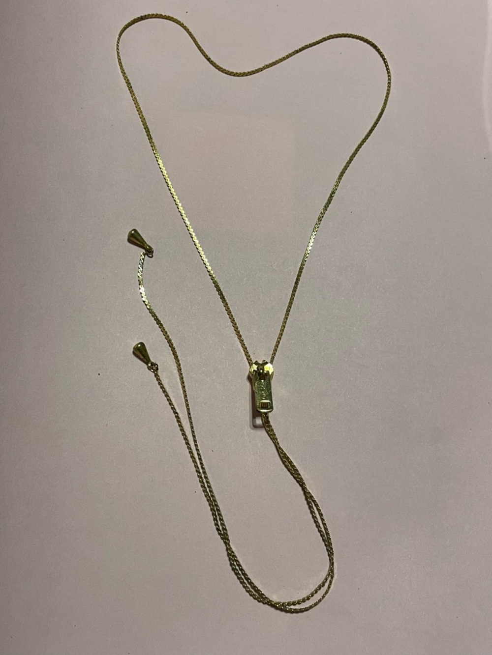 Vintage Zipper Chain Necklace #9279
